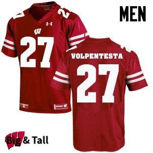 Men's Wisconsin Badgers NCAA #20 Cristian Volpentesta Red Authentic Under Armour Big & Tall Stitched College Football Jersey WO31Z81PM